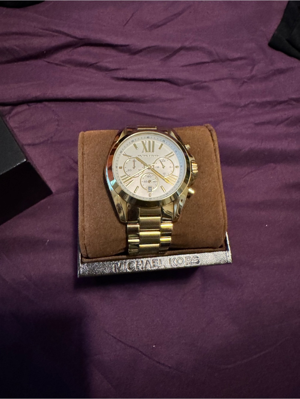 Michael Kors Gold Tone Men's Chronograph Watch with White Dial MK 6266